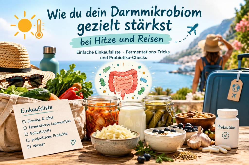 Wie du dein darmmikrobiom gezielt stärkst bei hitze und reisen: einfache einkaufsliste, fermentations‑tricks und probiotika‑checks