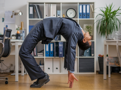Wie du mit 10 Minuten Büro-Workout Rückenschmerzen und Konzentrationslöcher stoppst