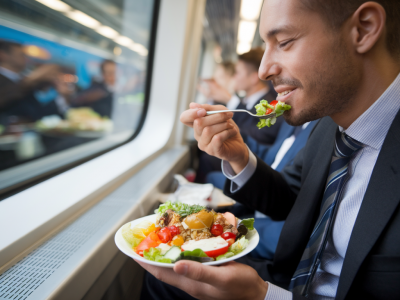 Wie du unterwegs gesunde essen auswählst bei geschäftsreisen: checkliste mit marken- und menütipps für zug, flug und hotel